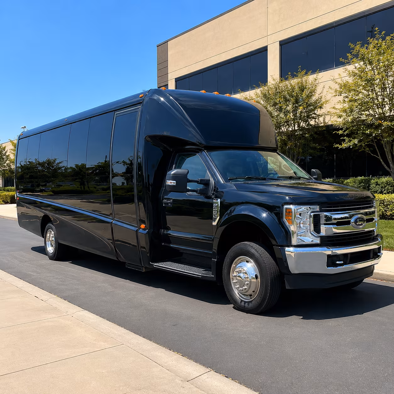 Stockton Airport Shuttle & Transportation party bus exterior