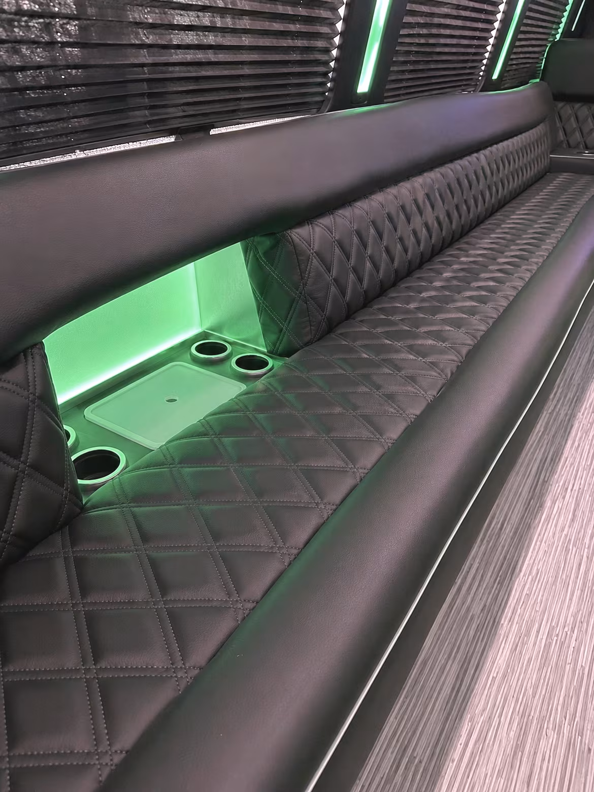 Stockton Bachelor & Bachelorette Transportation party bus interior