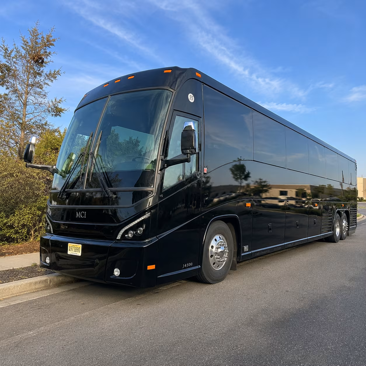 Stockton Corporate Transportation party bus exterior