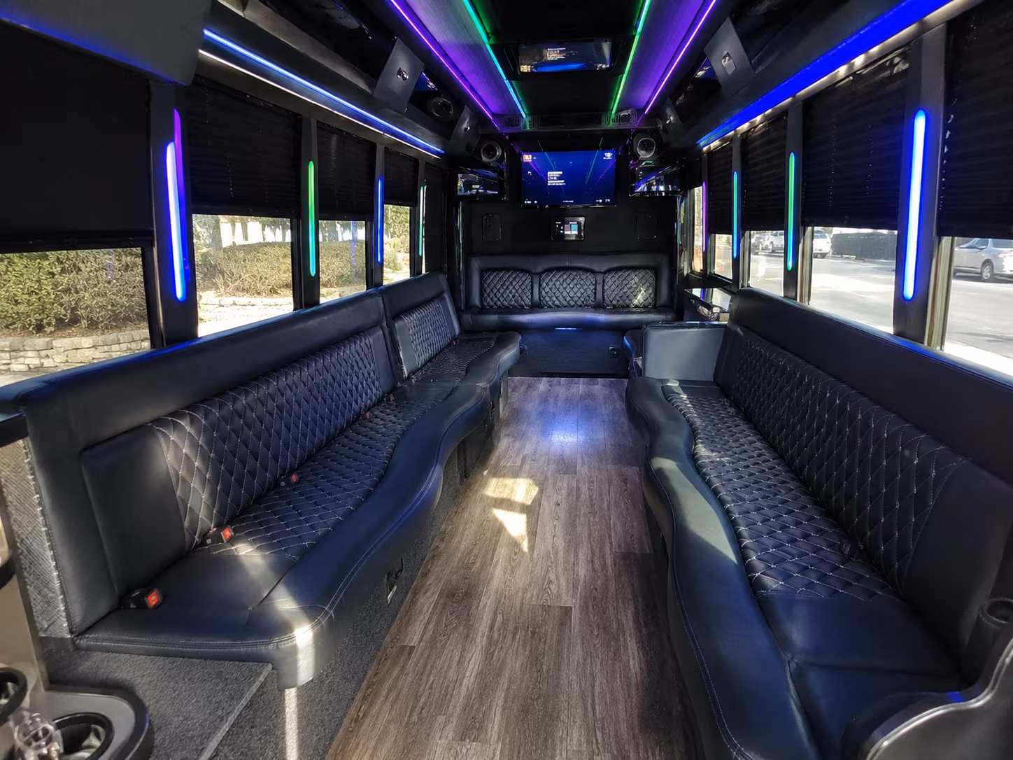 Stockton Prom & Homecoming Transportation party bus exterior
