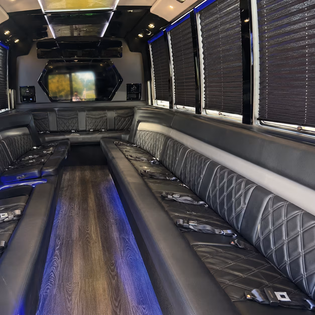 Stockton Prom & Homecoming Transportation party bus exterior