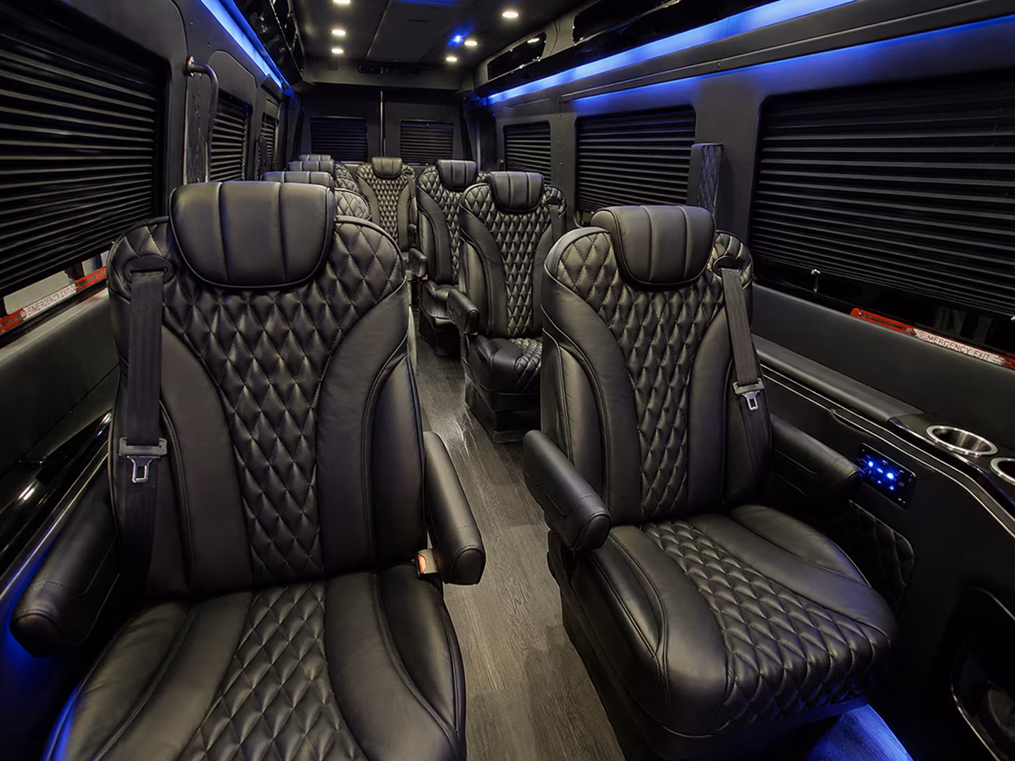 Stockton School Event Transportation party bus exterior