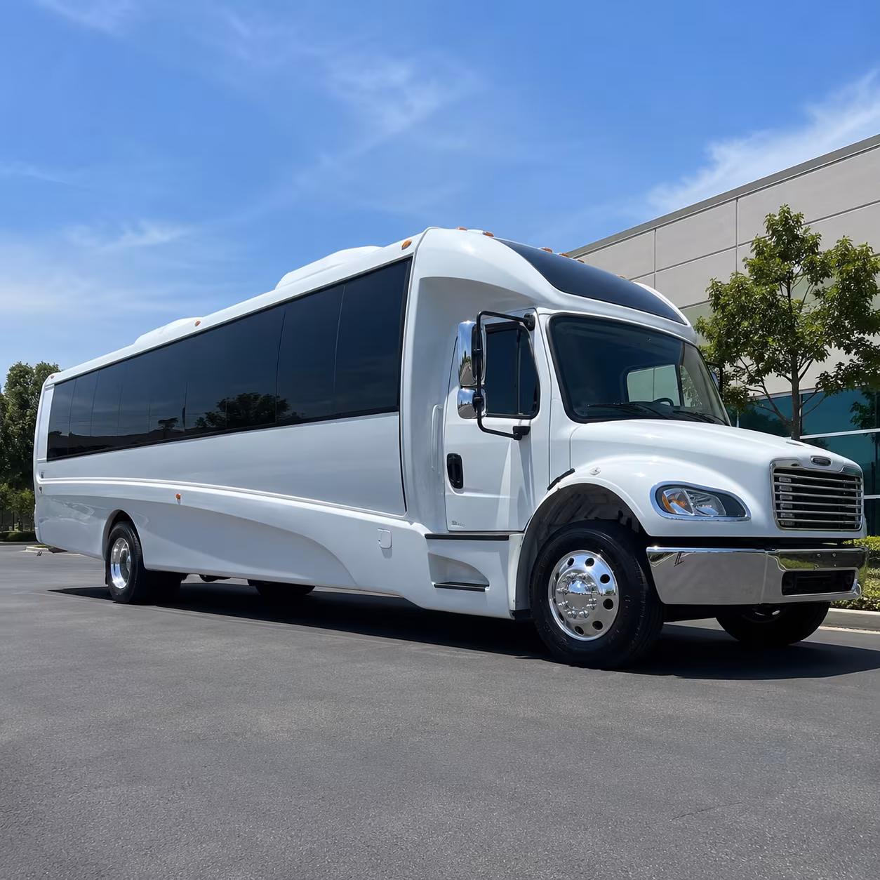 Stockton School Event Transportation party bus exterior