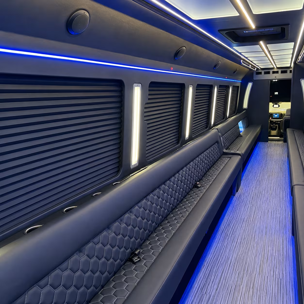 Stockton Sporting Event Transportation onboard seating