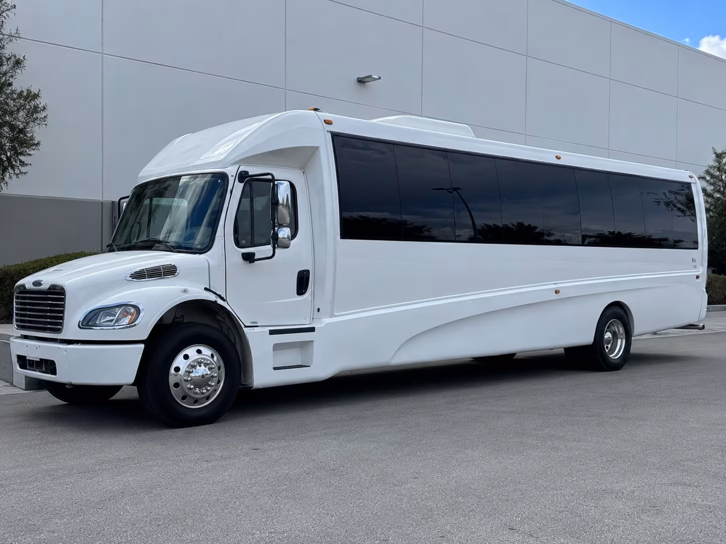 Stockton Wedding Transportation party bus exterior