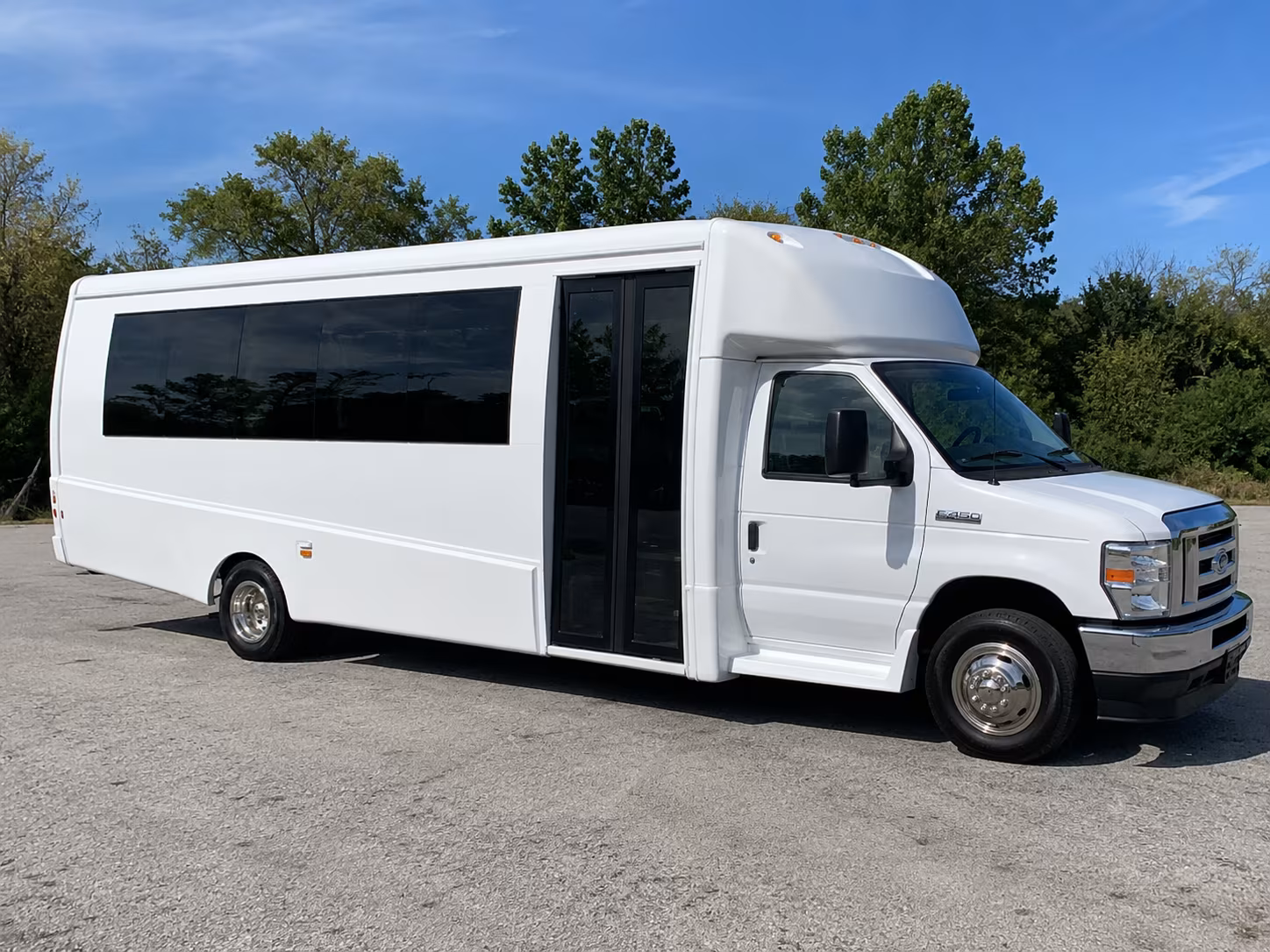 Stockton Wedding Transportation party bus exterior