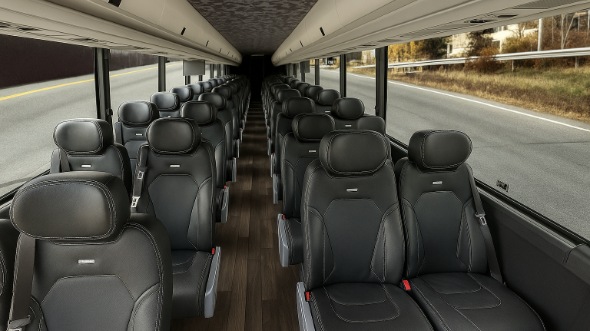 Interior of Charter Bus Company Stockton's 28 Passenger Minibus in Stockton