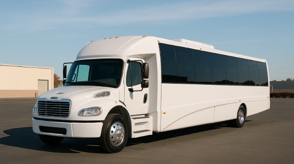Exterior of Charter Bus Company Turlock's 28 Passenger Party Bus in Turlock