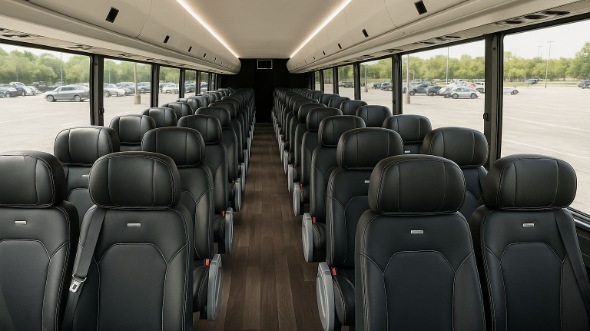Interior of Charter Bus Company Stockton's 35 Passenger Mini Bus in Stockton