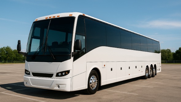 Exterior of Charter Bus Company Stockton's 44 Passenger Charter Bus in Stockton