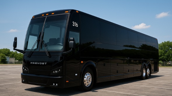 Exterior of Charter Bus Company Stockton's 45 Passenger Charter Bus in Stockton