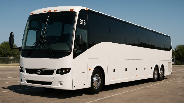 Exterior of Charter Bus Company Stockton's 46 Passenger Charter Bus in Stockton