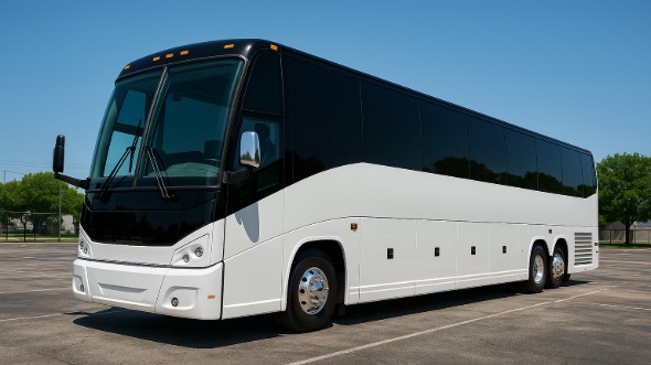 Exterior of Charter Bus Company Stockton's 48 Passenger Charter Bus in Stockton