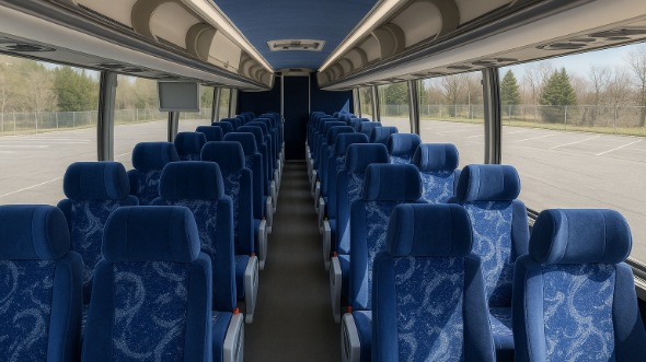 Interior of Charter Bus Company Stockton's 51 Passenger Charter Bus in Stockton