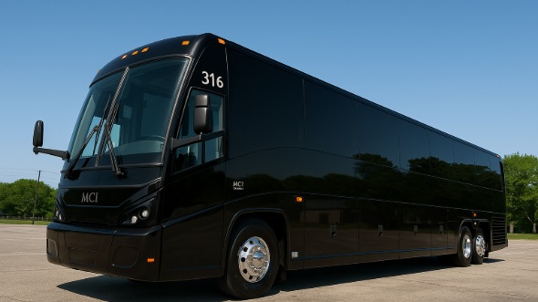 Exterior of Charter Bus Company Stockton's 55 Passenger Charter Bus in Stockton