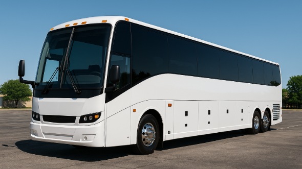 Exterior of Charter Bus Company Stockton's 56 Passenger Charter Bus in Stockton