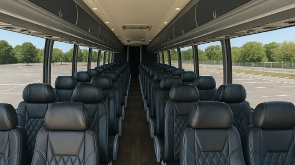 Interior of Charter Bus Company Stockton's ADA Charter Bus in Stockton