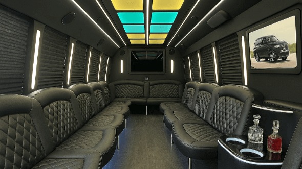 stockton 25 passenger party bus rental