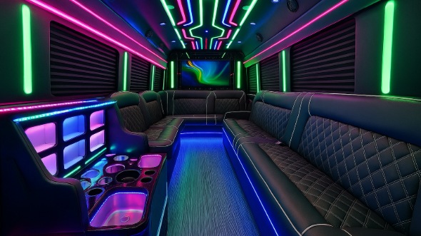 stockton 40 passenger party bus rental